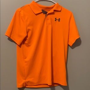 Under Armour orange collared shirt